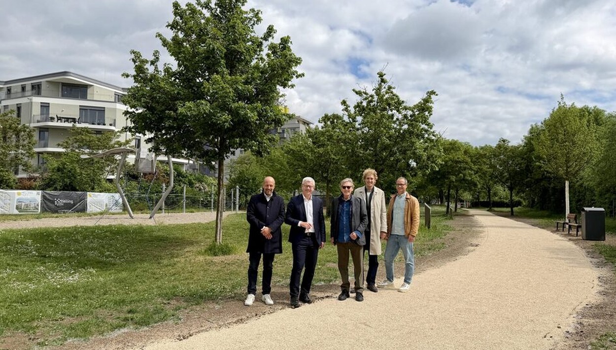 Neue Fuß und Radwege in Kastel verbinden Helling Höfe direkt mit Rheinpromenade