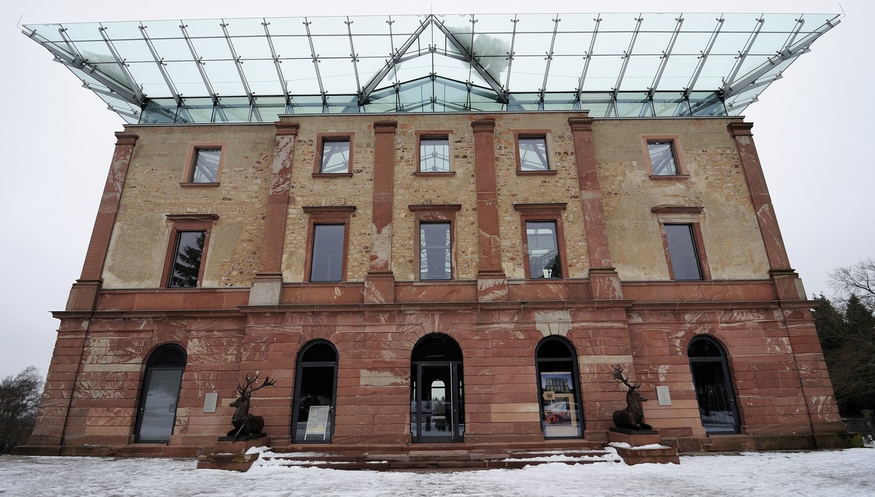 Weihnachtsbäume selbst schlagen am Jagdschloss Platte am 13. Dezember